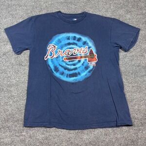 Atlanta Braves Shirt Mens‎ Medium Tie Dye Graphic MLB Baseball Tee Retro